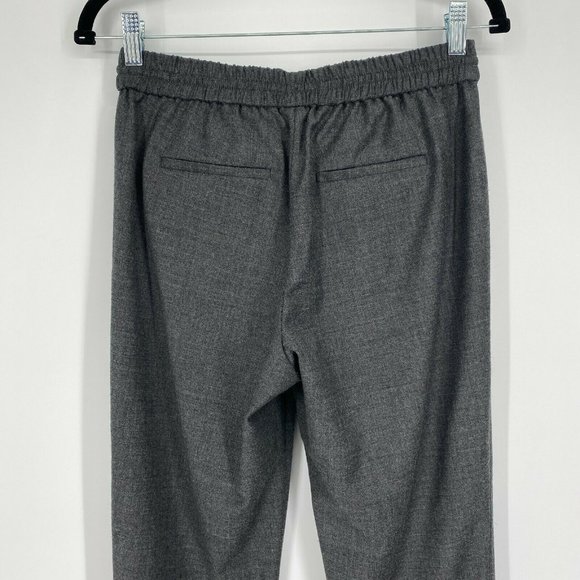 J. Crew Drapey Wool Blend Jogger Pants Women Size 2 Drawstring Stretch Crop Gray - Picture 6 of 10